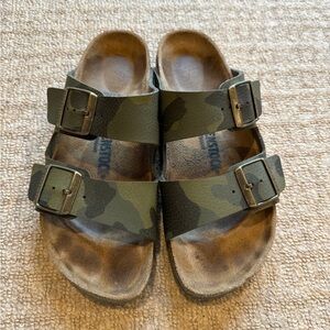 Camo Birkenstocks. size 39. Gently used.